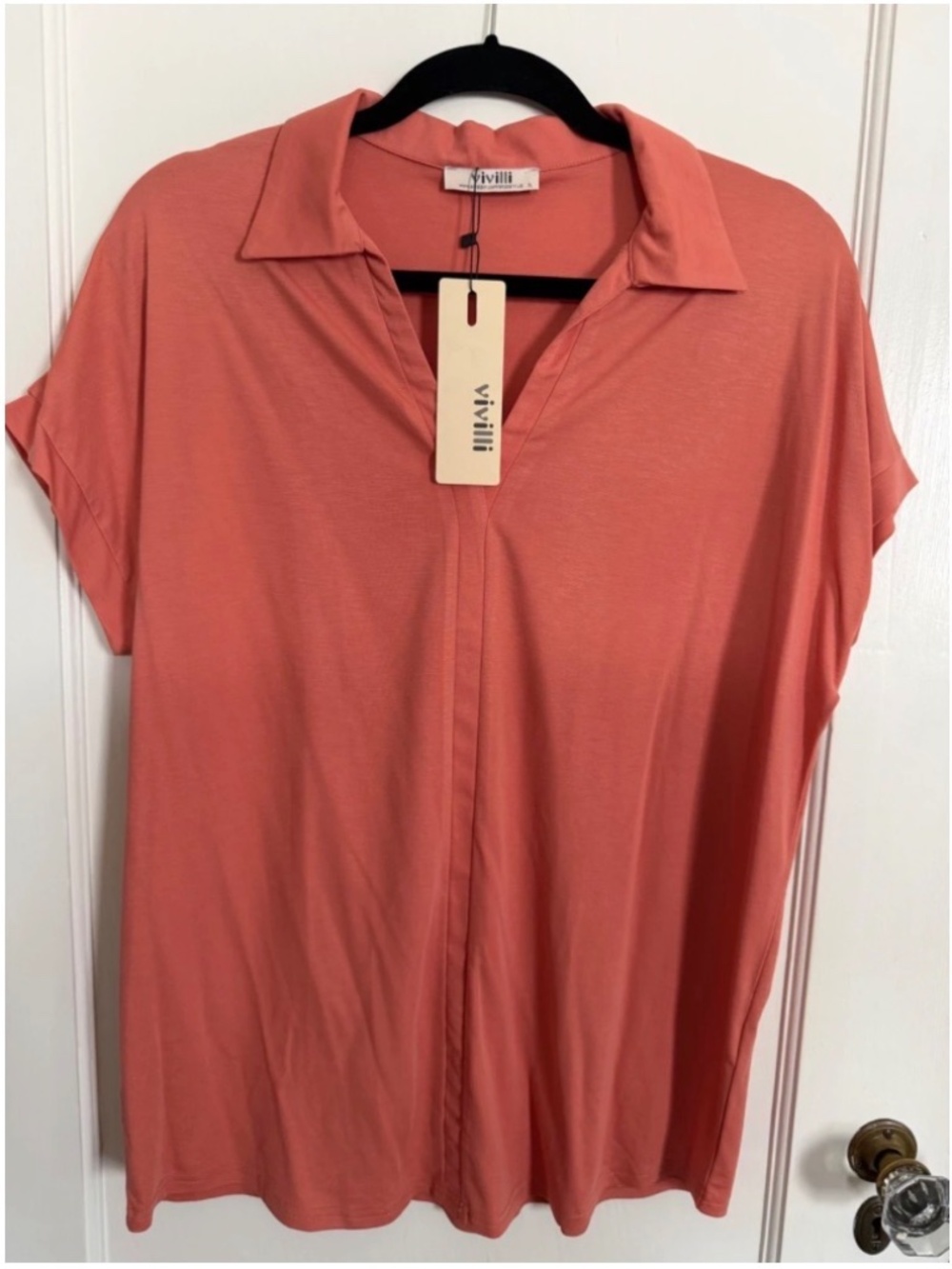 Coral blouse, size XL